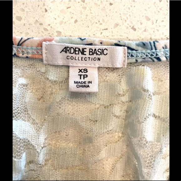 Ardene floral tank top, size XS, colour Pale Green - Picture 5 of 6